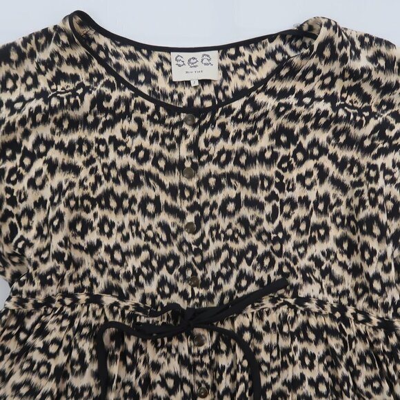 Sea New York Silk Leopard Print Mini Dress - Picture 4 of 9